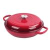 Qingwei Wine Red Enamel Cast Iron Stew Pot