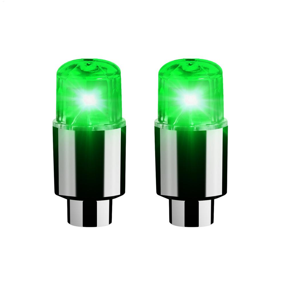 

2Pcs Car Hub Ambient Light Bicycle LED Tire Lights Universal Car Neon Lamp Valve Cover Lights Tire Colorful Flashing Bulb Decor