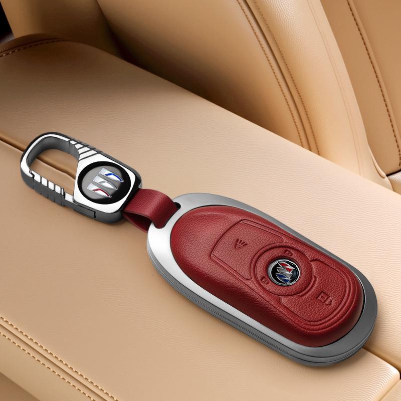 Compatible Key Case for Buick Encore, Envision, Regal, Envision GX/Flag Models, Shell Buckle Design.