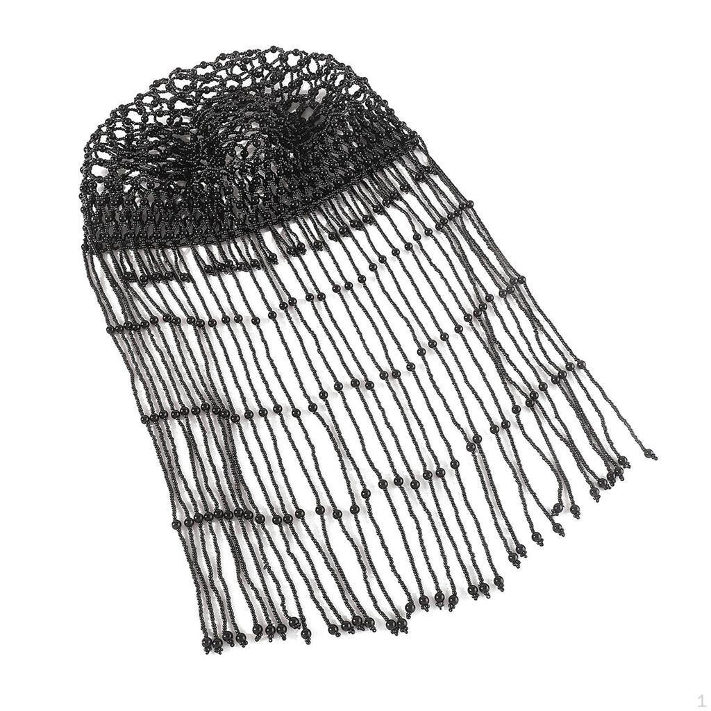 1920s Pearl Tassel Headpiece for Wedding, Pageant, Or