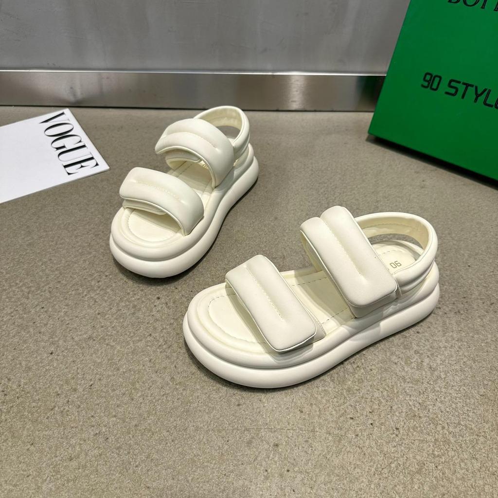 Footwear One Word Summer 2024 White Sandals for Woman Platform Beach Women's Shoes with Medium Heels Daily H Original Sandal F