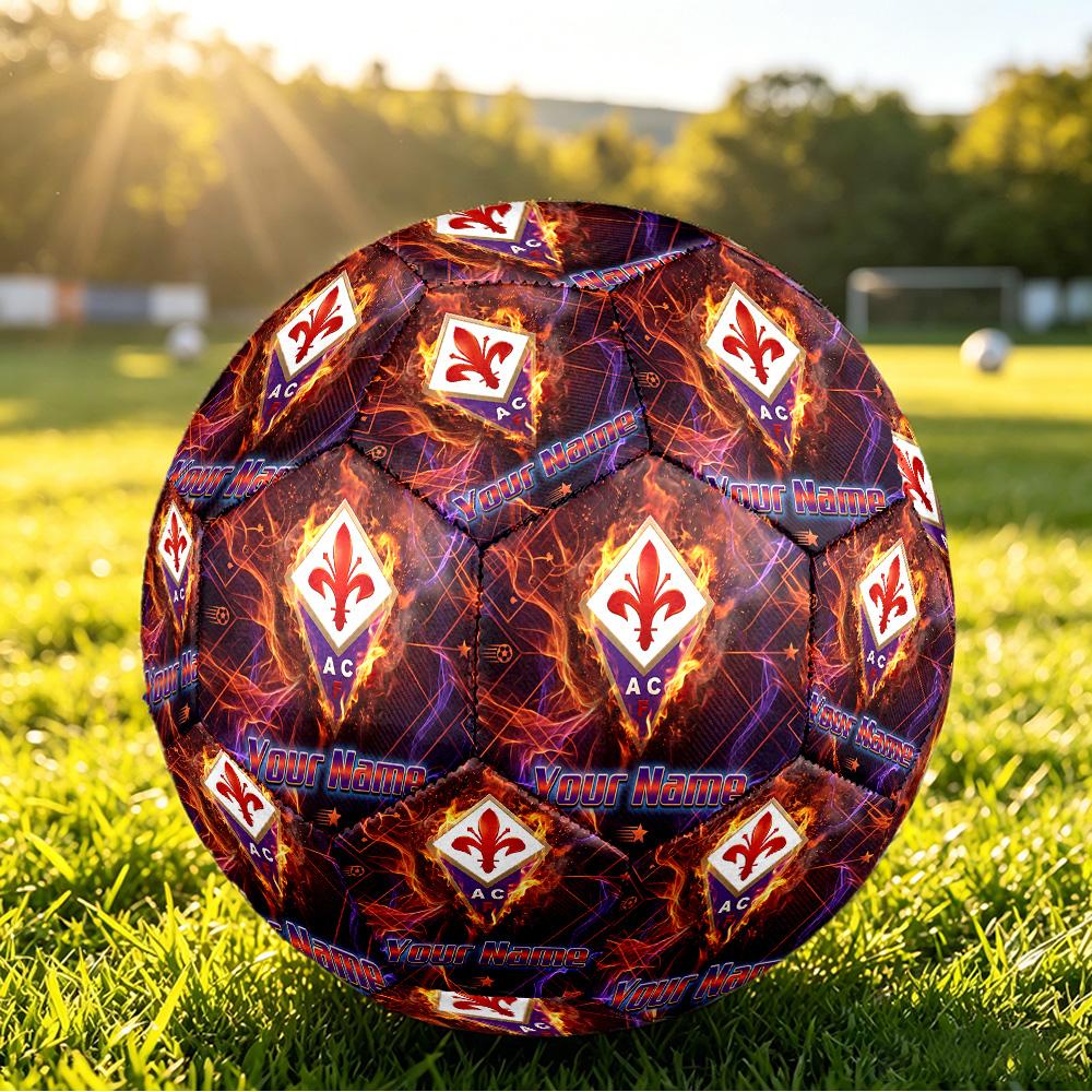 Personalized Size 5 Football Fiorentina FC Pattern Outdoor Game Sports Ball Gift