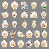 50 Sheets Cute Animation Pleasant Goat & Big Big Wolf Waterproof Stickers for Phone & Journal