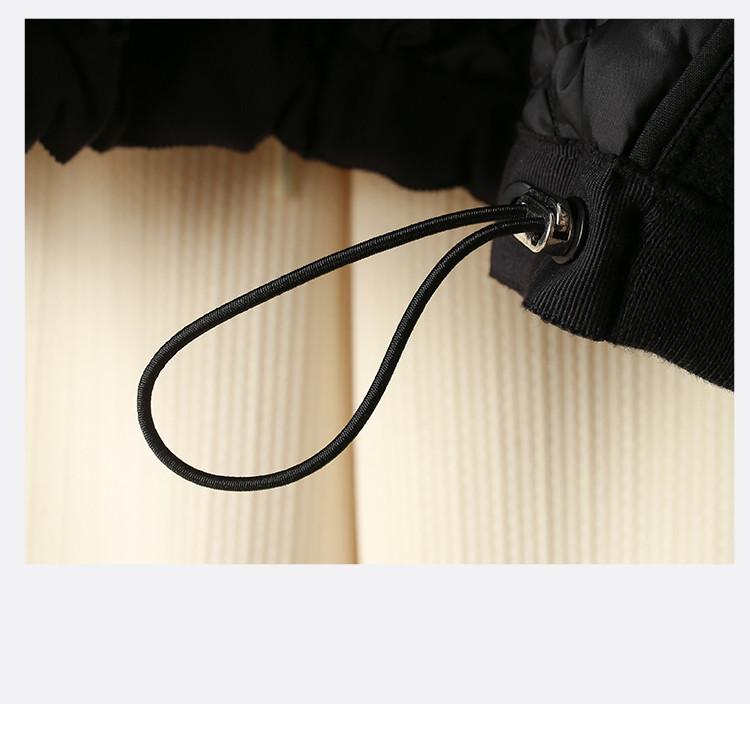 Hooded double zipper down jacket for women in winter 2025, fashionable, loose, versatile, casual, medium to long length with added fleece jacket