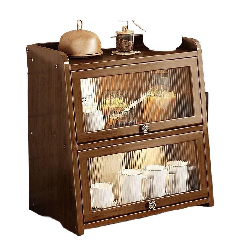 Solidna drewniana komoda i szafka do przechowywania w kolorze orzechowym do jadalni