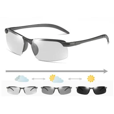 Męskie okulary przeciwsłoneczne fotochromowe z polaryzacją do jazdy samochodem, wędkowania, okulary kameleonowe, zmieniające kolor, okulary przeciwsłoneczne, widzenie w dzień i w nocy, okulary UV400