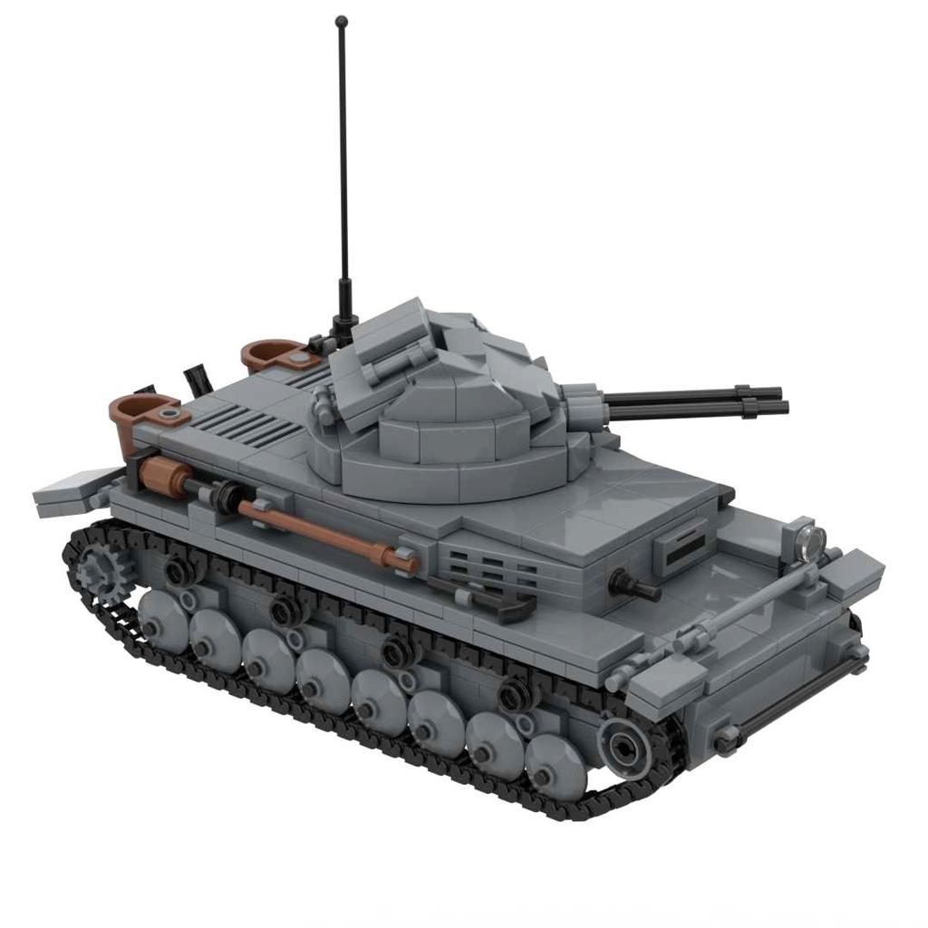 WWII German Flakpanzer IV Kugelblitz Mk 103 Zwilling 30mm Twin Anti Aircraft Tank Military Building Block Toy 456pcs 2pc Soldier