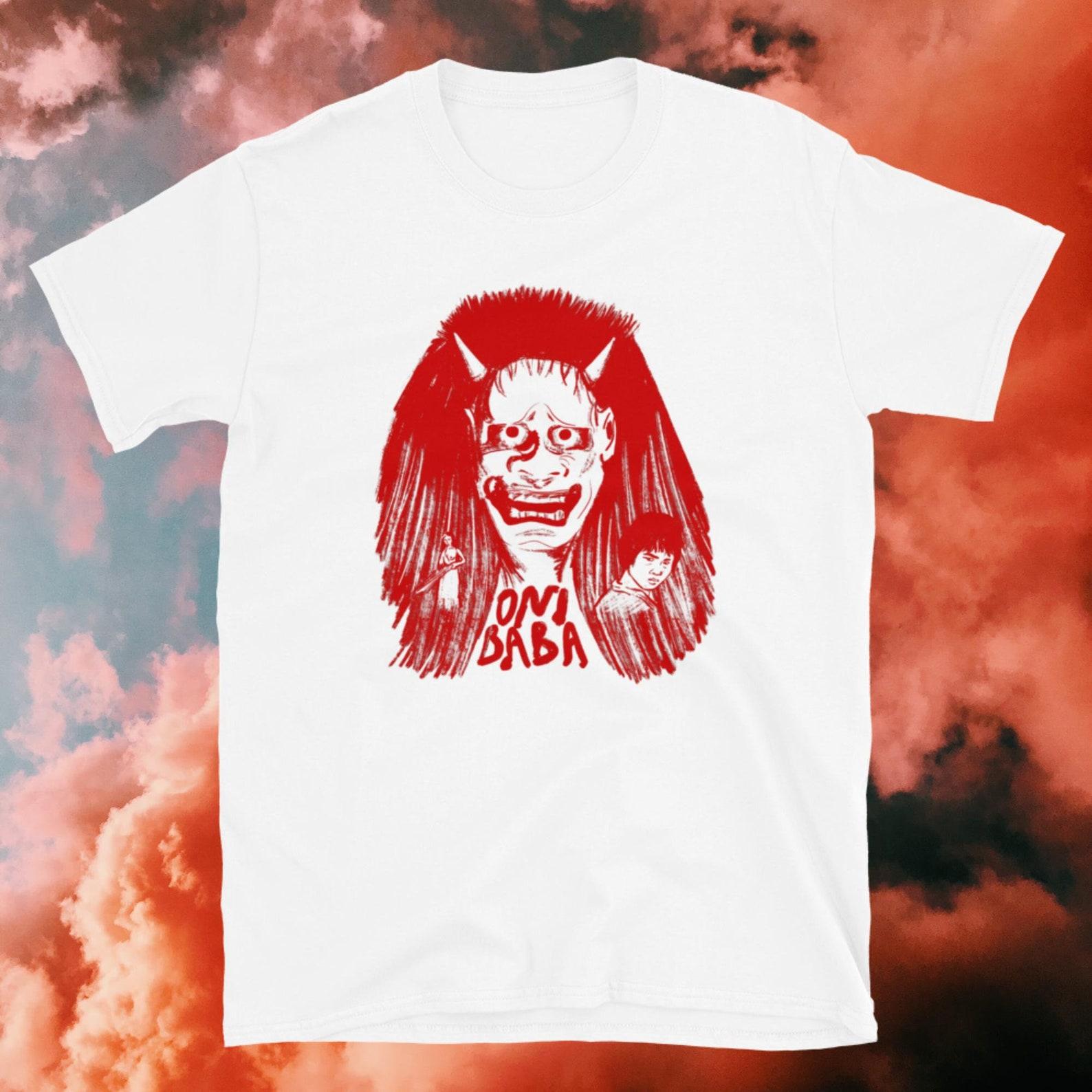 Oni Baba Japanese Horror Samurai Mask Hannya Japanese Folklore Unisex T-Shirt 2XL