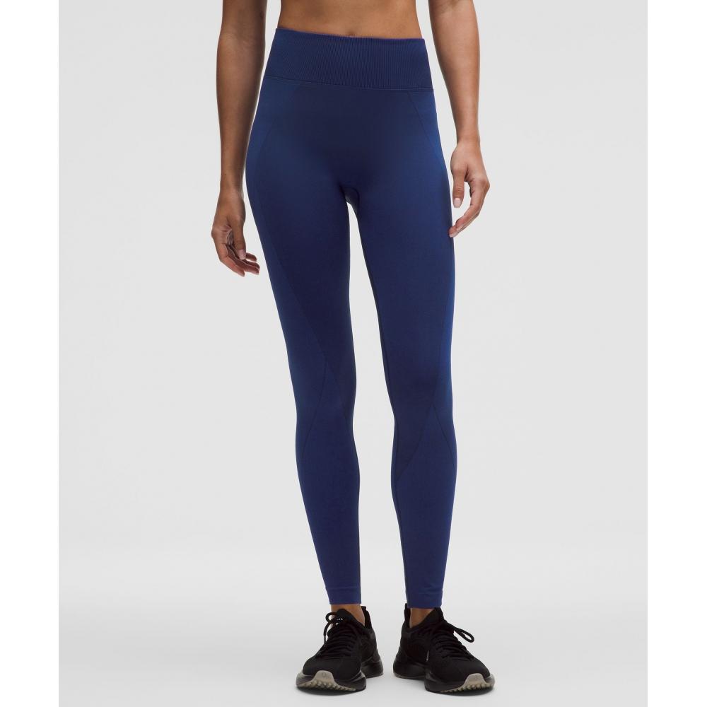 Lululemon Get Low High Rise Training Tight 25  Deep Sea Blue True Navy