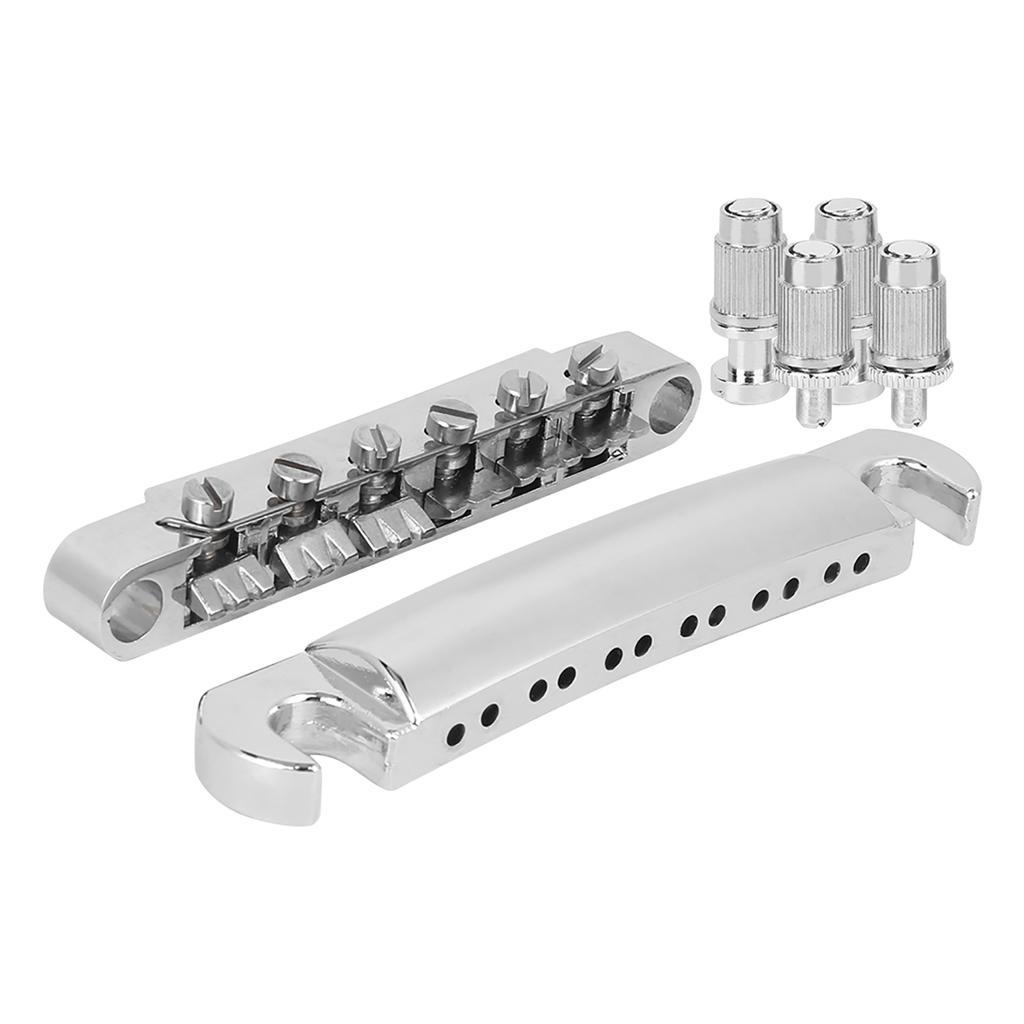 Electric Guitar Bridge Full Set 12 String Zinc Alloy Silver Guitar Parts Accessories
