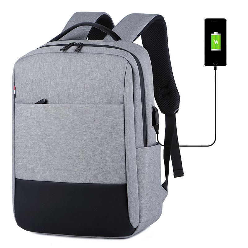 

TS JYL laptop bag,Business Backpack Solid Polyester Splice Unisex Casual Bag 15.6-16 серый