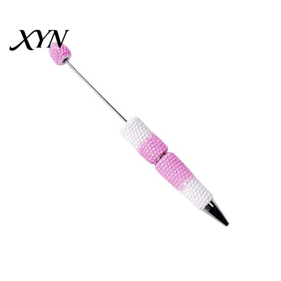 Decorative Ballpoint Pens DIY Beadable Pen, Colorful Fancy Beaded Crafting Novelty Rainbow Gift for Students, Party Favors, Creative Office