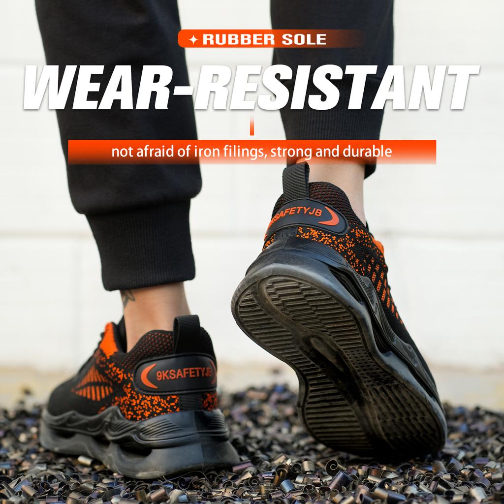 Breathable Safety Shoes Men Women Lightweight Protective Steel Toe Work Shoes Indestructible Safety Boots Men Work Sneakers
