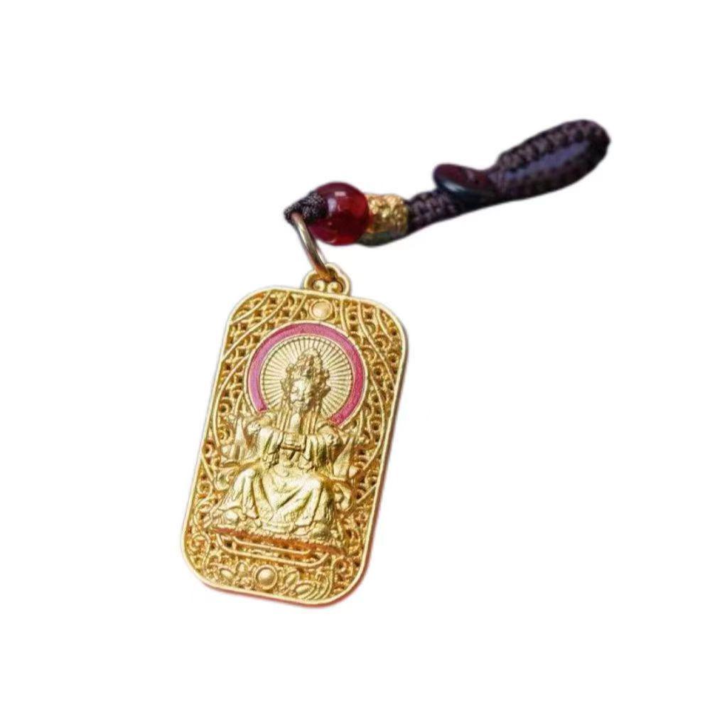 Wutai Mountain Fifth Lord Peace Blessing Amulet Keychain Ornament