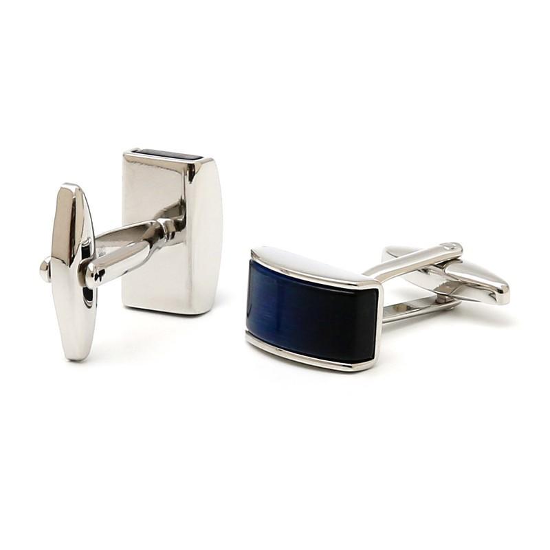 Men s Cufflinks Are Simple Fashionable Personalized French Blue Opal Stone Shirt Ornaments artificial