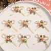 50pcs Elegant Rose Bows with Floral Accents, Mixed Colors for DIY Crafts & Gift Wrapping - Ideal for Weddings, Holidays, Birthdays & Home Decor