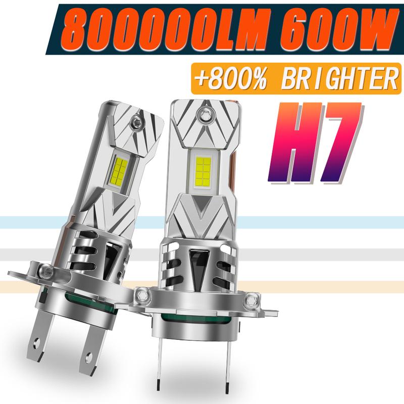 H7 LED Headlight Bulbs 800000LM for Car Lights 9084 Chip Mini Wireless Super Bright Headlamp Canbus Auto Diode Turbo Fan 12V 24V