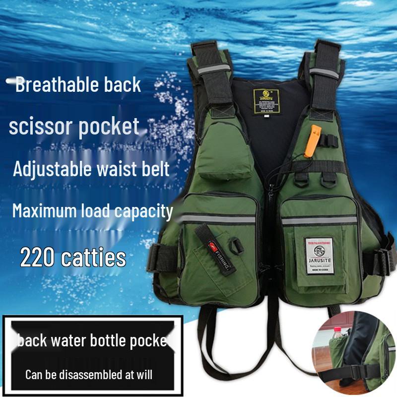 Multifunctional High-Buoyancy Fishing Vest with Customizable Logo for Rock and Sea Fishing