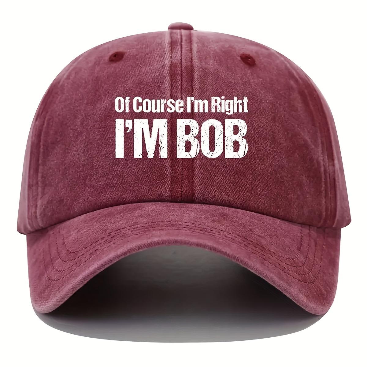 

1 Бейсболка в стиле Y2K 1 Бейсболка унисекс в стиле Y2K с принтом IM BOB, вымытая Подходит для занятий спортом на свежем воздухе и ежедневных поездок One Size