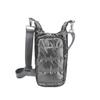 Water Cup Bag with Wide Shoulder Strap Double Zippered Pockets Waterproof Fabric Adjustable Strap Quilted Fabric Phone Bag