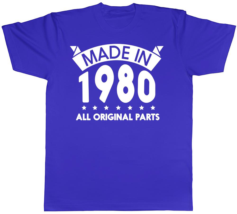 Made In 1980 All Original Parts Birthday Unisexs Short Sleeve TShirt