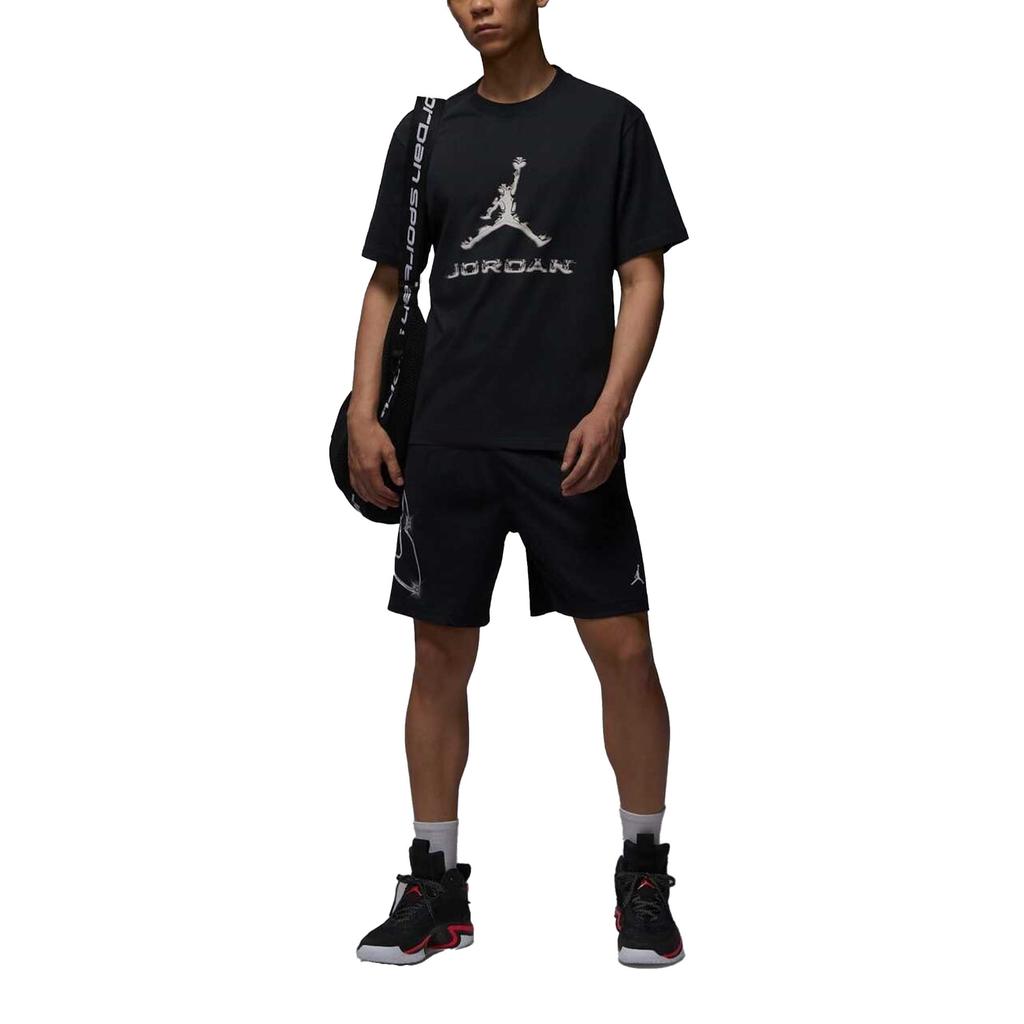 Jordan Dri FIT T Shirts Men's Black Crew Neck Moderate HQ9092-010