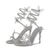 Fashion Eilyken Street Style Crystal Butterfly-knot Ankle Strap Woman Sandals Sexy Open Toe Stiletto High Heels Banquet Party Shoes