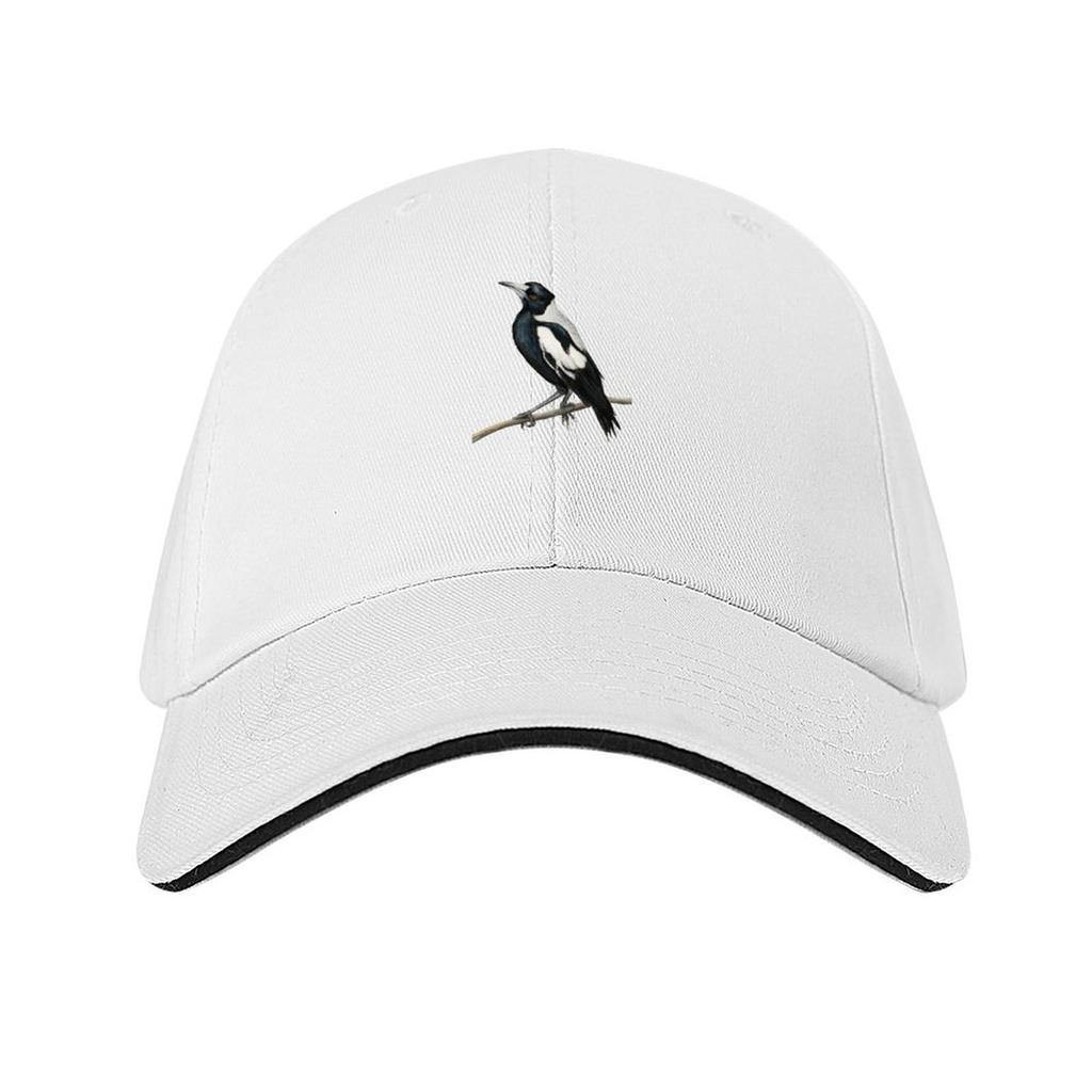 The Australian Magpie Collingwoods iconic bird  drawing Baseball Cap Sun Cap Visor Unique hats Designer Man Womens