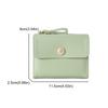 Solid Color Trifold Wallet Minimalist Student Purse Simple Women's Wallet  Card Holder