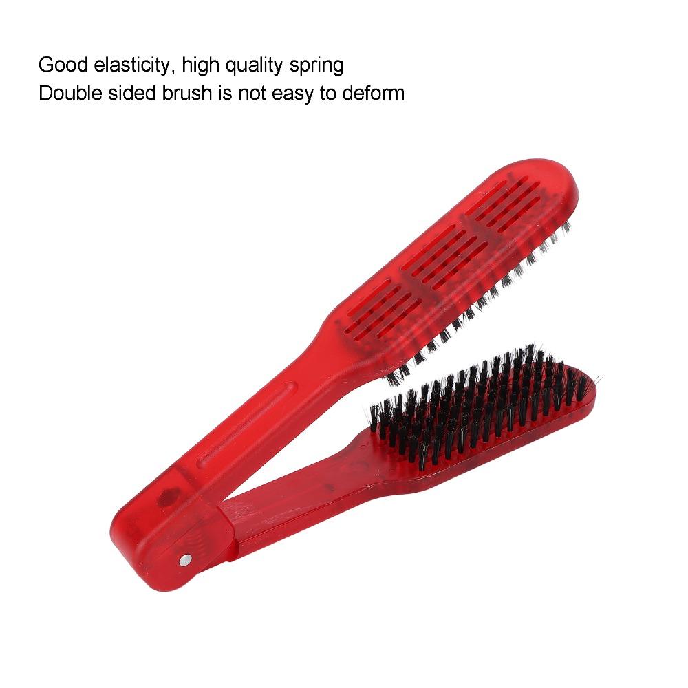 V-Shape Design Hair Straightening Brush Splint Structure Wide Hair Brush Home Use