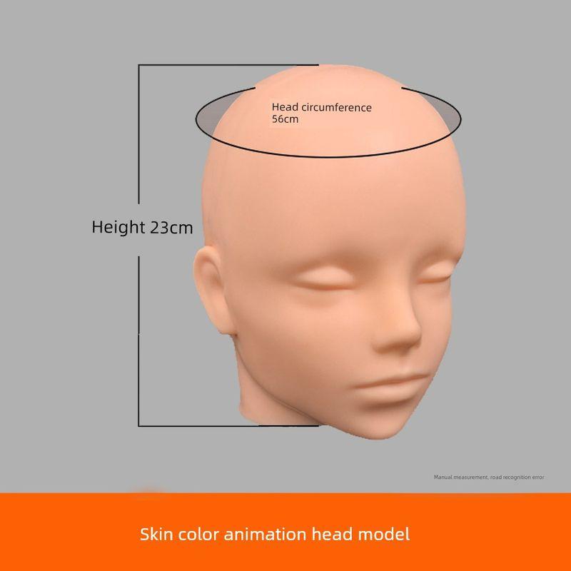 

Cos Wig Holder for Head Model Two-Dimensional Mao Niang Modeling Placement Model Bald Head Mold Display Mannequin Head Model Skin color animation head model (40 pins sent)