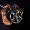 European and American Retro Skull and Sheep Head Men's Necklace Demon God Pan Round Pendant Pendant