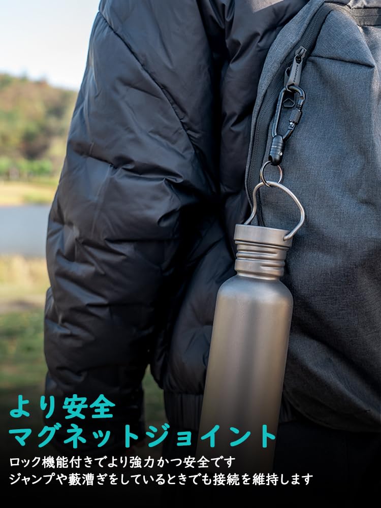 TISUR Magnetic Releaser for Fishing Capacity Locking Strong Quick Magnetic Hanging Small Fall Carabiner Included Carabiner of [Weight 20kg] Function,