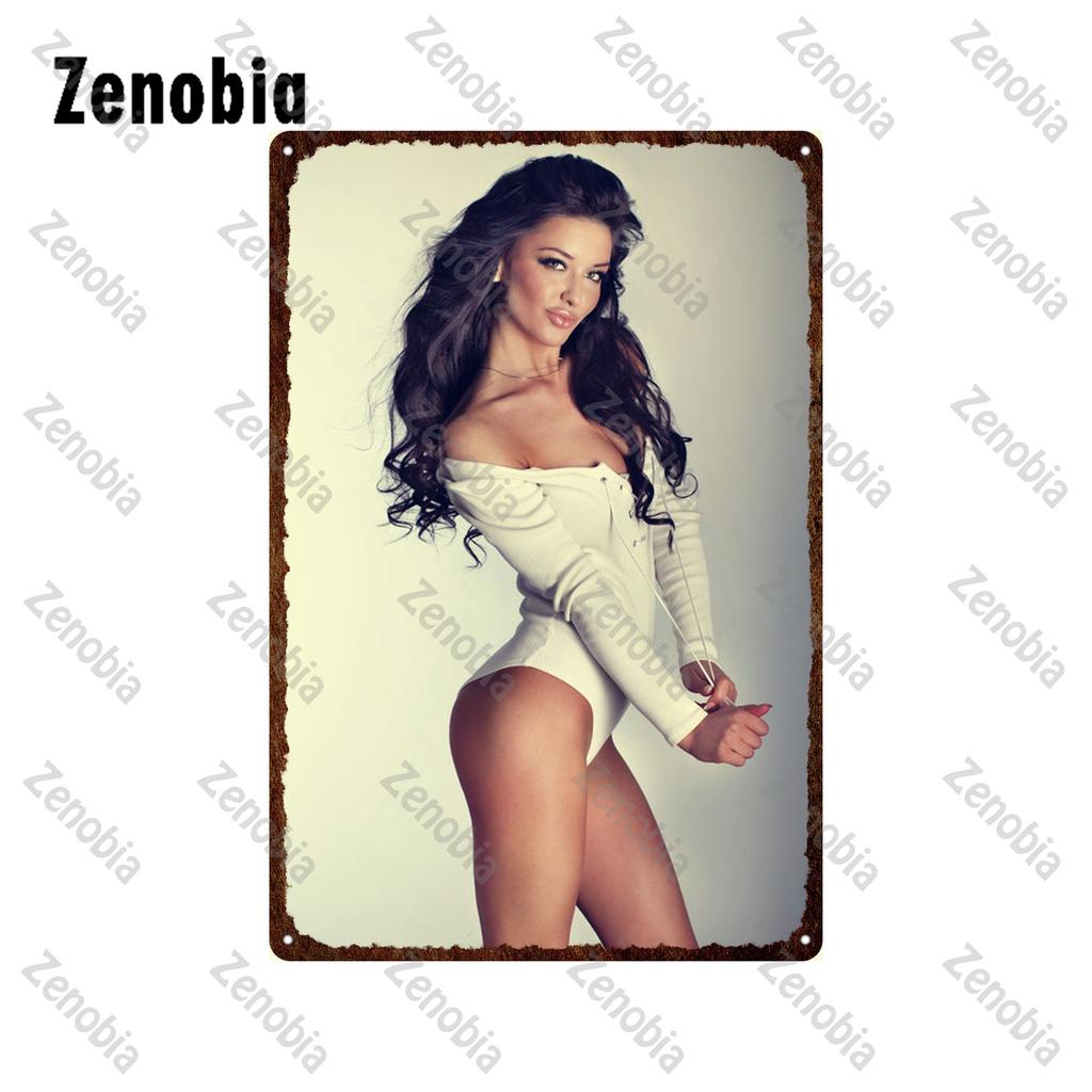 Sexy Metal Poster Angel Wings Girl Metal Signs Dropped Underwear Straps Woman Tin Signs Vintage Plaque for Bar Pub Home Decor