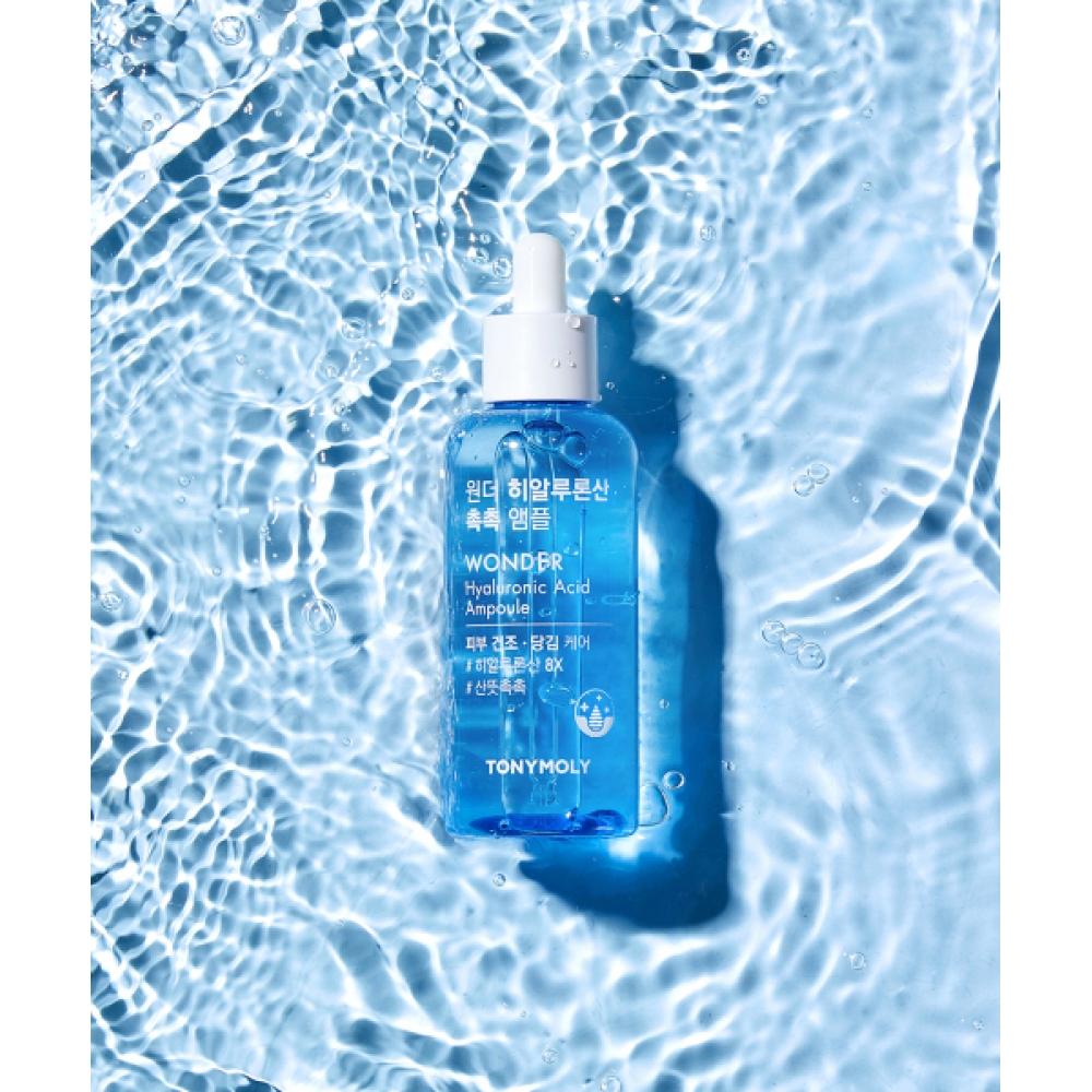 Tonymoly Wonder Hyaluronic Acid Moisturizing Ampoule 100ml  Large Capacity FREE