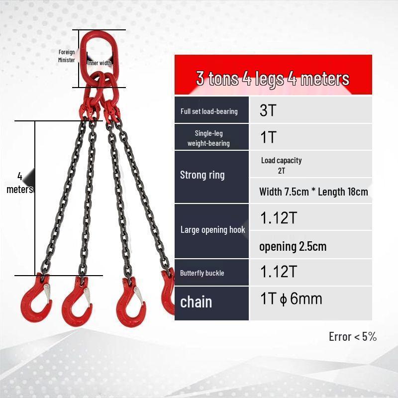 Double & Four Hook G80 Manganese Steel Lifting Chain Sling for Crane Hoist