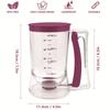 Plastic Crepes Batter Separator Hand-Held Batter Funnel BPA Free Pancake Batter Dispenser  Muffin