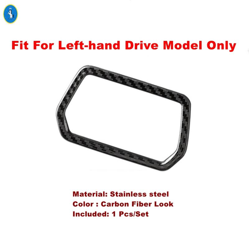 Carbon Fiber Interior Rear Air Outlet / Trunk Switch Button / Water Cup Frame Cover Trim Accessories For VW ID.4 ID4  - 2024