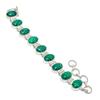 Natural Malachite Gemstone Handmade 925 Sterling Silver Bracelet 7-8" ASB-3029