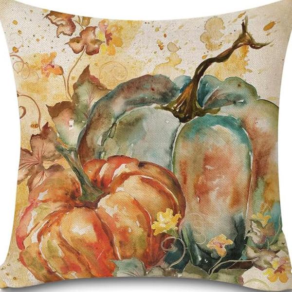 Harvest Autumn New Maple Leaf Pumpkin Pillow Case Home Bedroom Sofa Printed Cushion