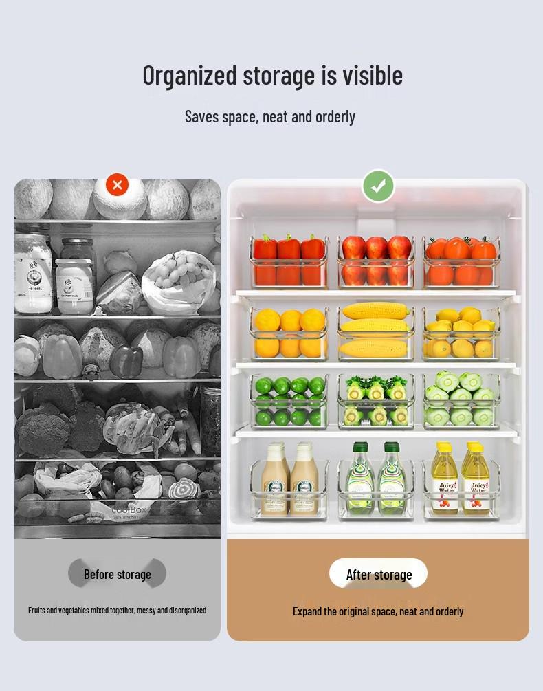 Refrigerator Egg & Food Fresh-Keeping Storage Organizer Box