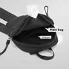 Casual Oxford Men's Chest Bag Black Zipper Sports Phone Bag Lightweight Large Capacity Travel Purse