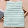 Keep Warm In Autumn and Winter Ultra Light  Women Vest Thin Coat Women Sleeveless Jacket V Collar or O Collar Coat