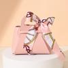 20 Stück Leder Geschenkbeutel Schleife Verpackungsbeutel Hochzeitsgeschenk Verteilungsbeutel Süßigkeiten Verpackungsbox Rosa Mini-Handtasche