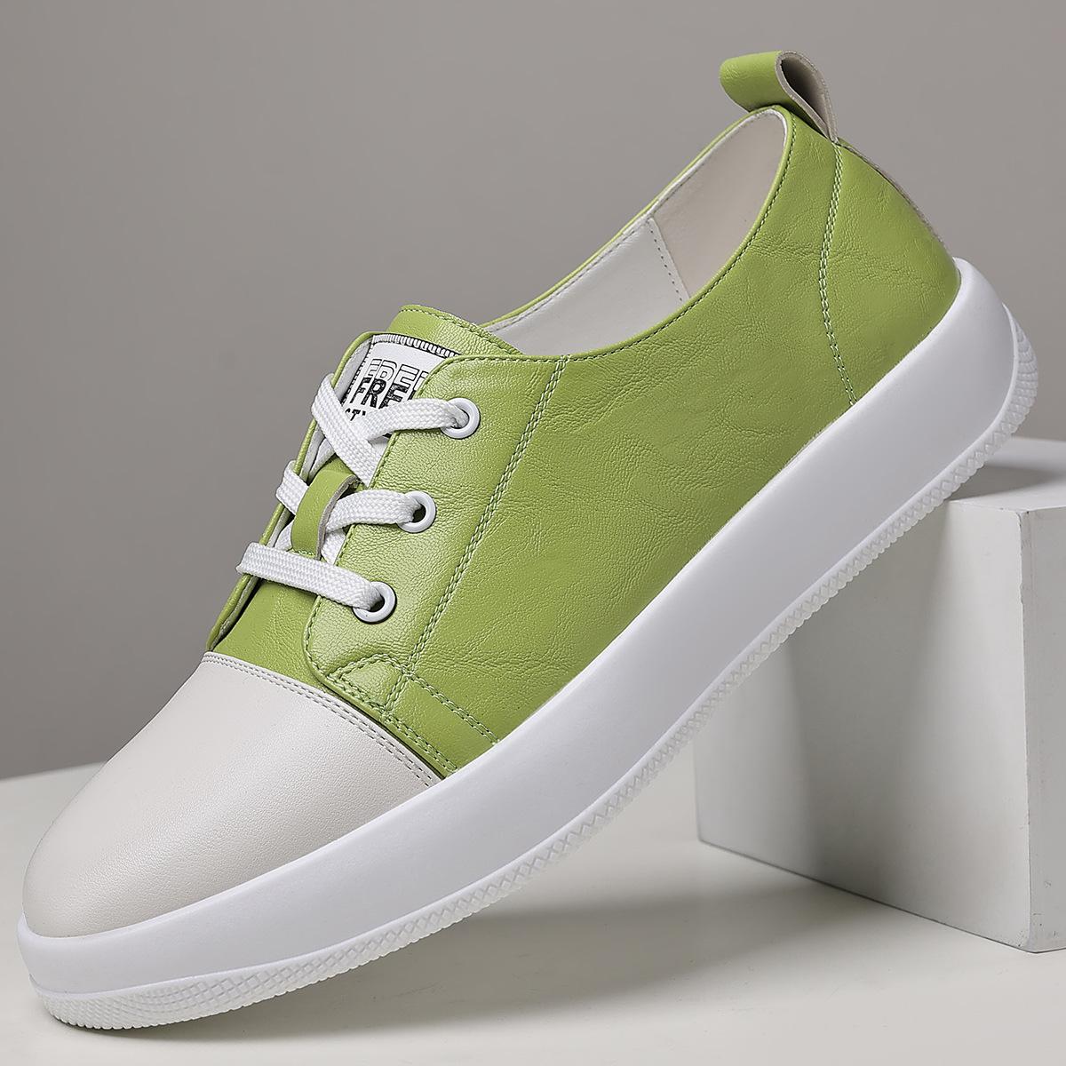 

Men s spring and summer comfortable casual flat-soled small board shoes light mouth versatile solid color shoes student trend fashion board shoes 39 зелёный