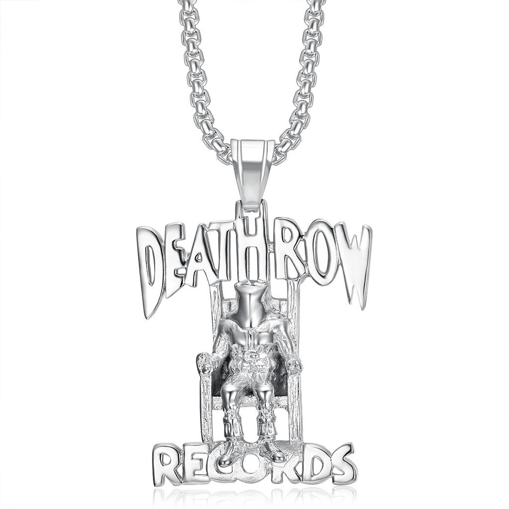 Acero de Titanio Nuevo DEATHROW/RECORDS Colgante de Collar de Prisionero 3D Joyería Hip-Hop de Moda DZ729