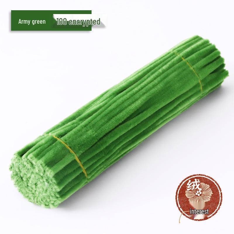 Macaron Twist Stick: Encrypted Velvet & Faux Plush Chenille Stems - DIY Mixed Color Craft Pack