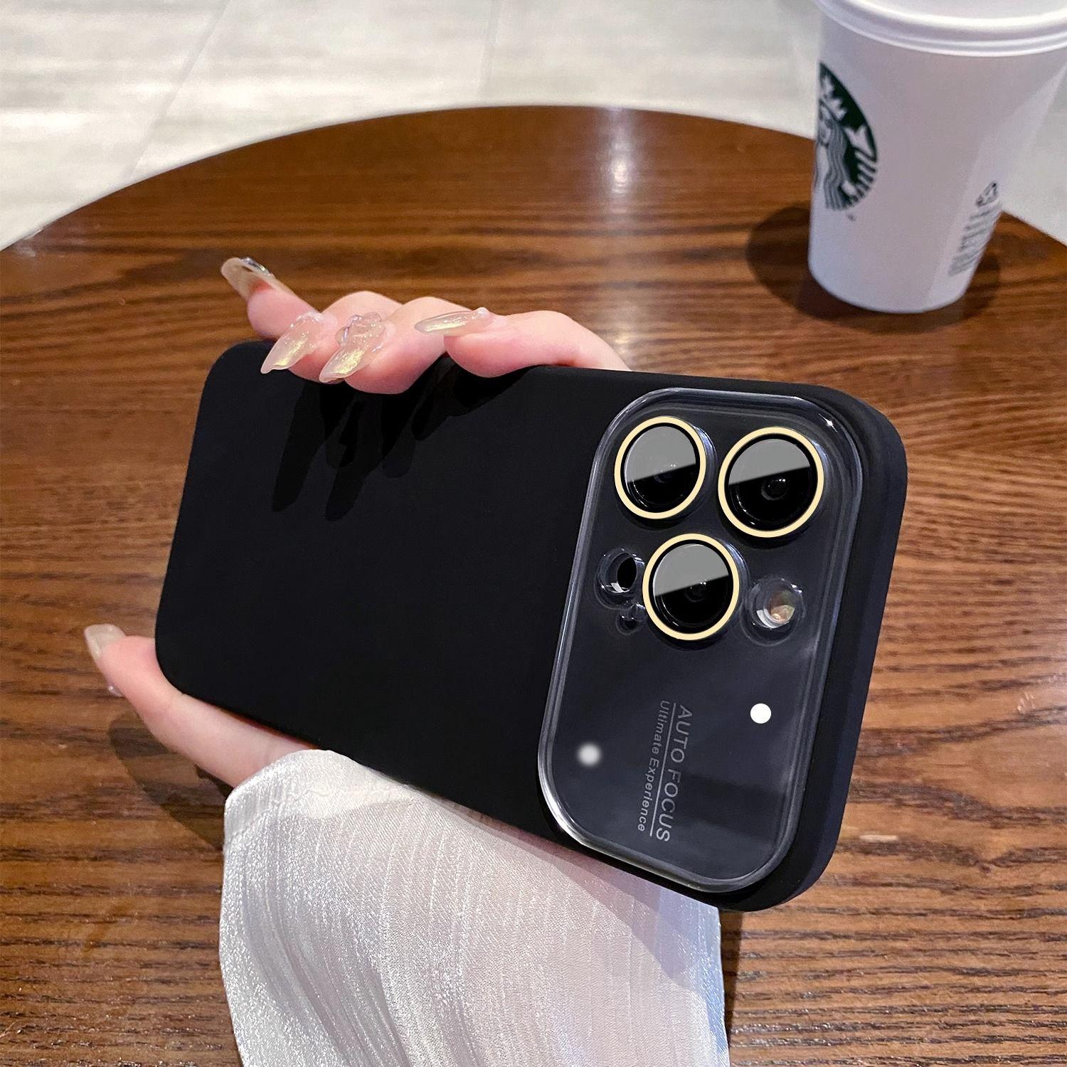 

Роскошный мягкий силиконовый чехол с ощущением кожи для IPhone 14 ProMax 14 13 12 Pro Max, большое оконное стекло, защита линз, противоударный чехол For iPhone 14 ProMax