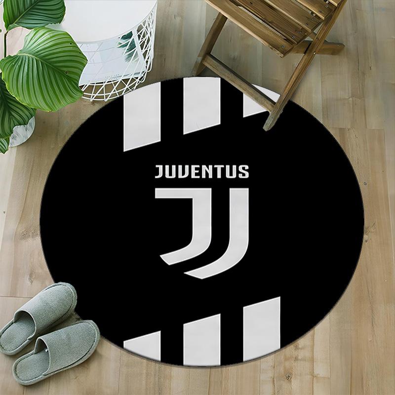 1pc Football Team (12) Print Round Carpet Chair Round Carpet Suitable for Bedroom Living Room Home Decorative Carpet
