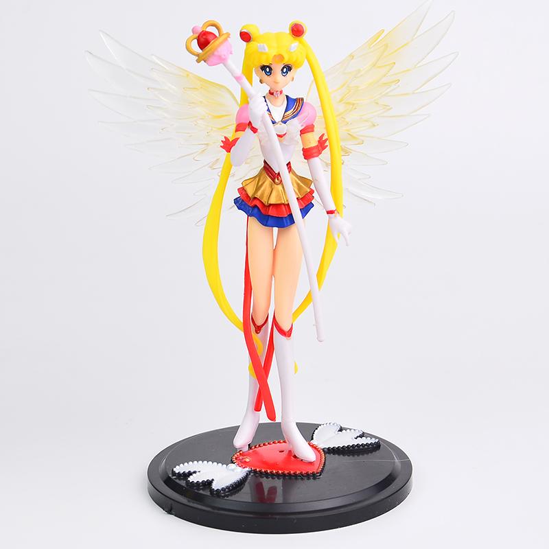 Japan Anime 16cm Sailor Moon Dress Queen Action Figure PVC Wedding Dress Collection Model Toys for Decor Cartoon Doll Gift